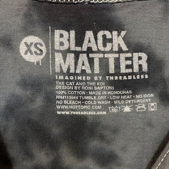 Black Matter The Cat and the Koi Graphic Design Tank Top Extra Small - Picture 4 of 4